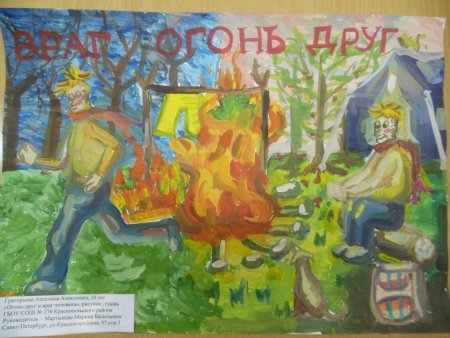 Рисунок на тему пожарная безопасность