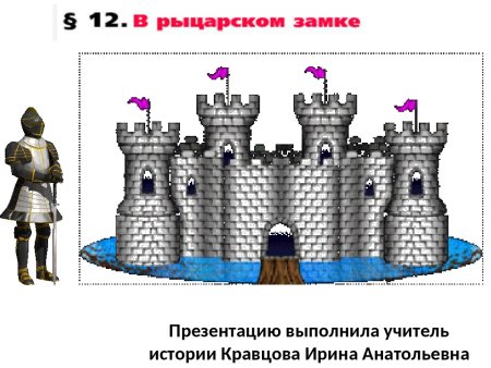 Схема рыцарского замка 6 класс