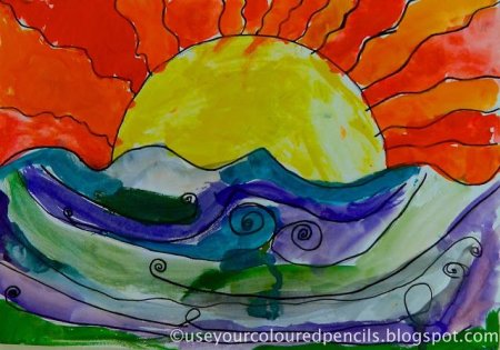 Рисование контрастные цвета для детей