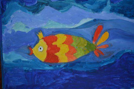 Рисунок в теплых и холодных тонах