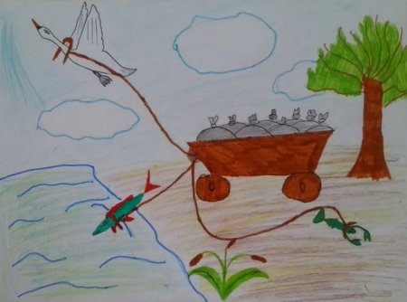 Рисунок на тему басни щука