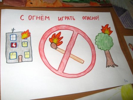 Рисунок на противопожарную тему
