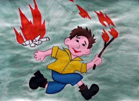 Рисунок на тему пожарная безопасность для детей