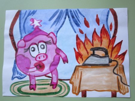 Рисунок на тему не шути с огнем