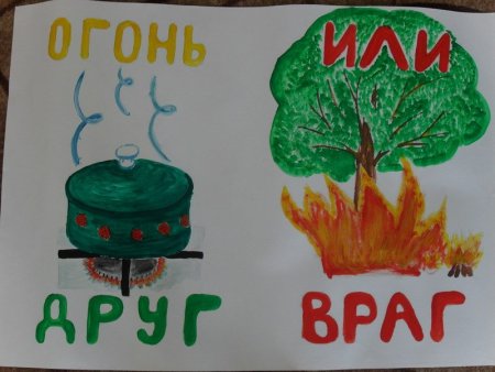 Рисунок огонь друг и враг