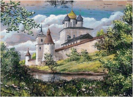 Александр и Татьяна Норык живопись на бересте