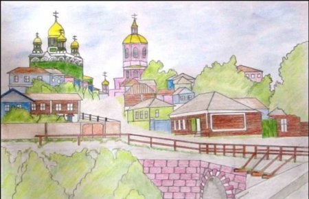 Рисунок родной город