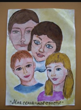 Конспект по рисованию «Мама, папа, я — отличная семья»