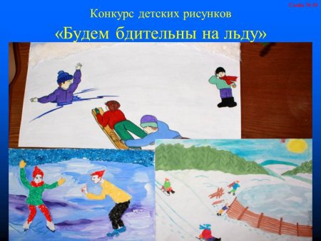 Рисунок на тему безопасность на льду