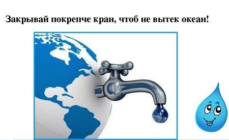 Закрывай покрепче кран чтоб не вытек океан рисунки