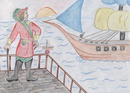 Петр 1 рисунок