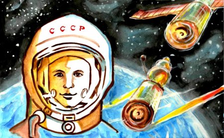 Детские рисунки на тему космос
