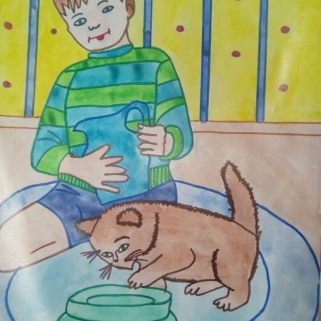 Рисунки своих домашних питомцев