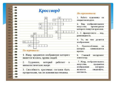 По горизонтали кроссворд