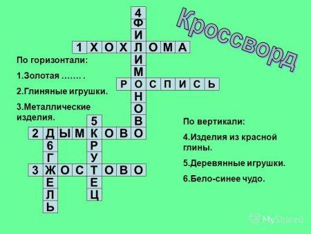 Кроссворд с вопросами