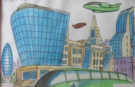 Эскиз города будущего