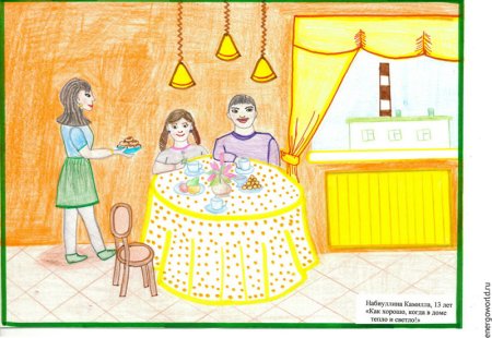 Рисунок на тему домашнее тепло