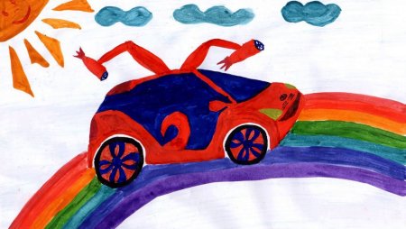 Детский рисунок автомобиля