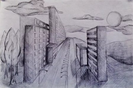 Городской пейзаж в перспективе