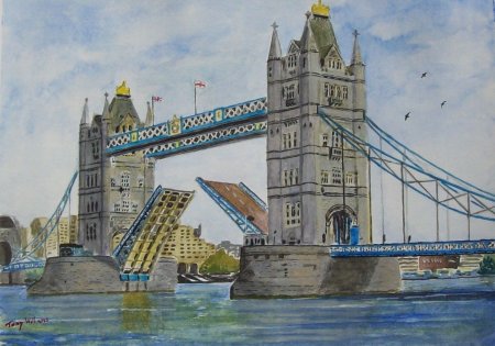 Тауэрский мост Лондон живопись