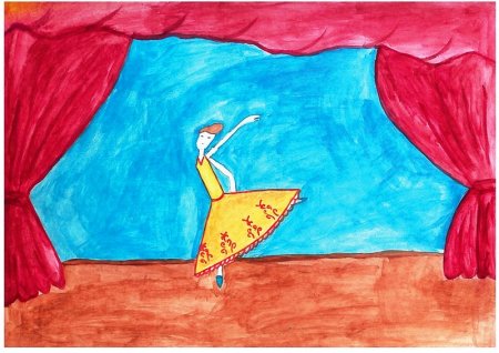 Рисунок на тему театр