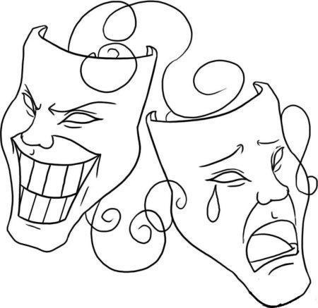 Театральная маска рисунок