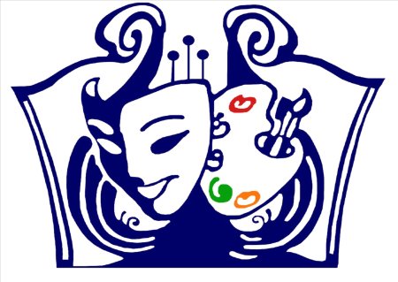 Театральная маска на сцене