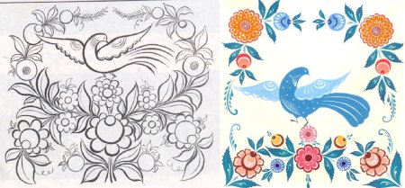 Городецкие узоры для детей