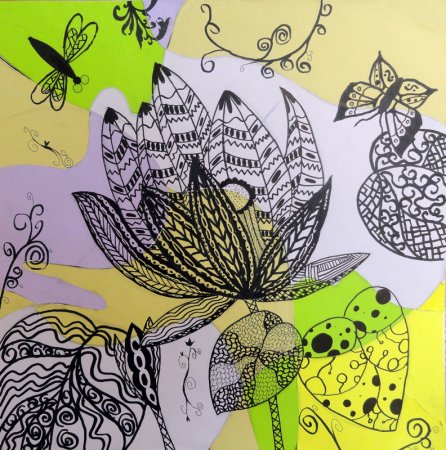 Стилизация растительных форм в декоративной композиции