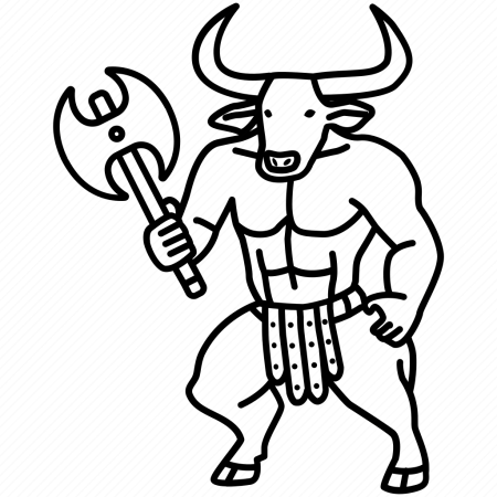 Минотавр древней Греции раскраски