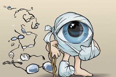 Уставшие глаза мультяшки