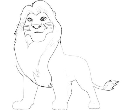 Раскраска Лев