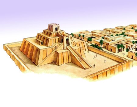 Месопотамский зиккурат раскраска