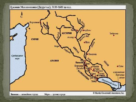 Древнее Двуречье тигр и Евфрат