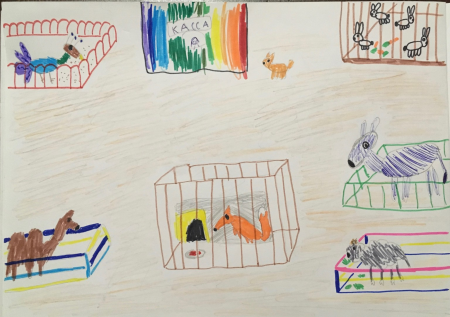 Рисование городской парк