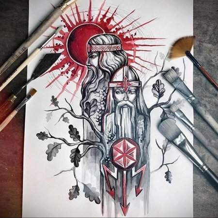 Славянские тату эскизы Перун