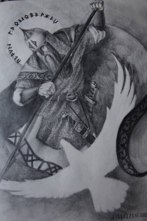 Славянские рисунки карандашом