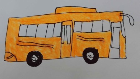 Рисование автобус в старшей группе