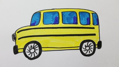 Рисование английский автобус