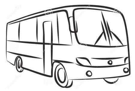 Нарисовать автобус ребенку