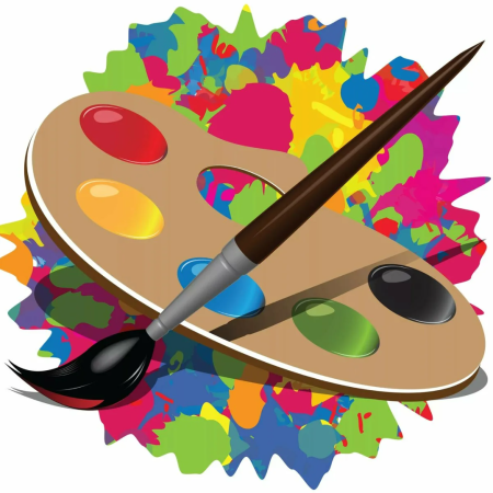 Палитра с кисточкой