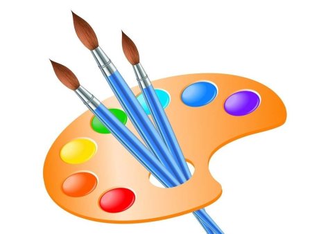 Палитра кисточками для детей