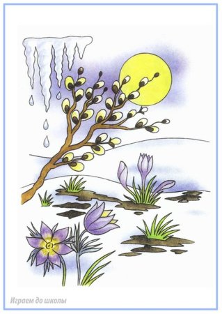 Весенние рисунки для детей