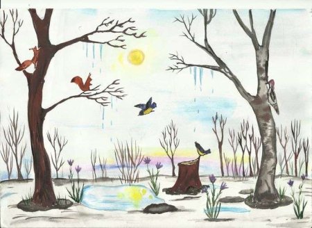 Весна рисунок для детей