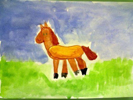 Рисуем лошадь на дыбах