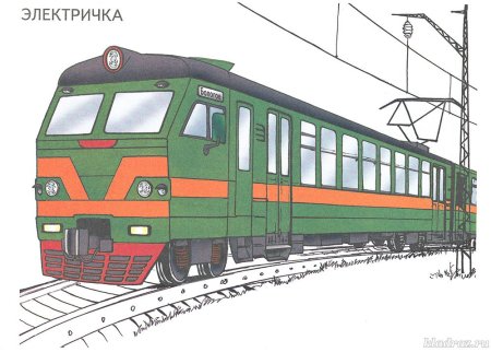 Поезд рисунок