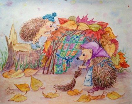 Рисунок леса для детей