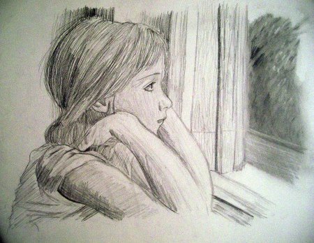 Печаль рисунок