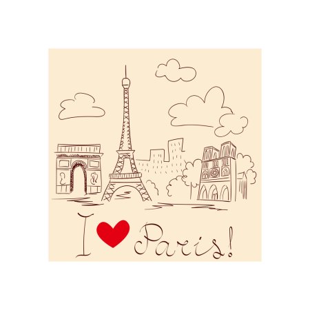Париж рисунок