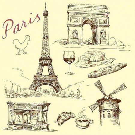 Рисунок на тему достопримечательности Франции